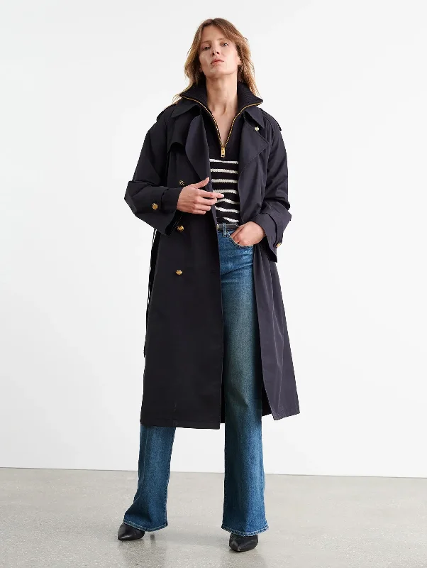 Toussaint Trench Coat in Dark Navy