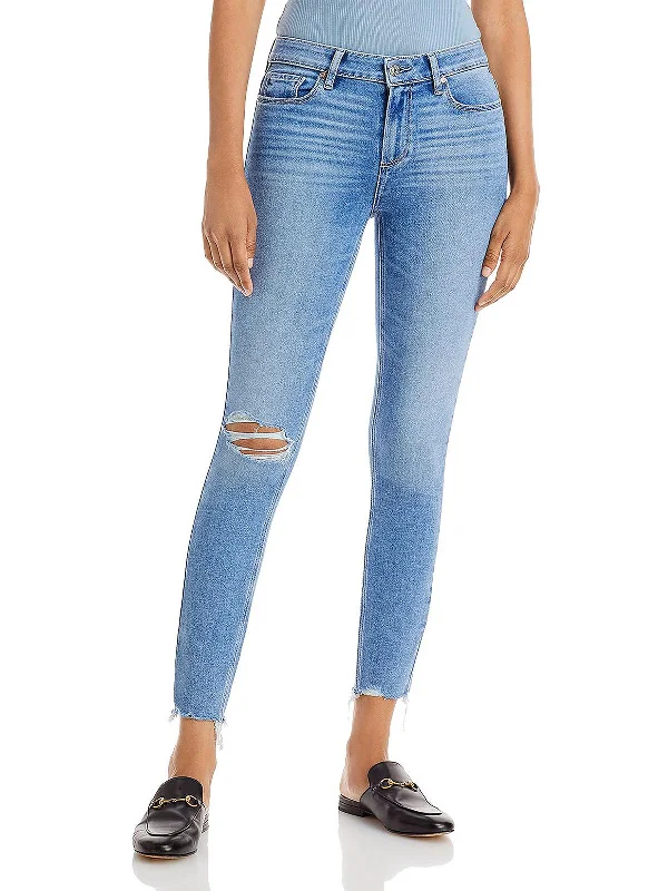 Verdugo Womens Distressed Skinny Ankle Jeans