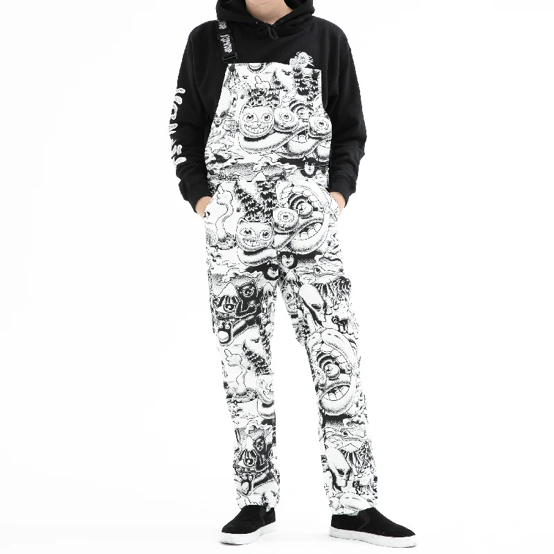 Dark Twisted Fantasy Overalls (Black/White)