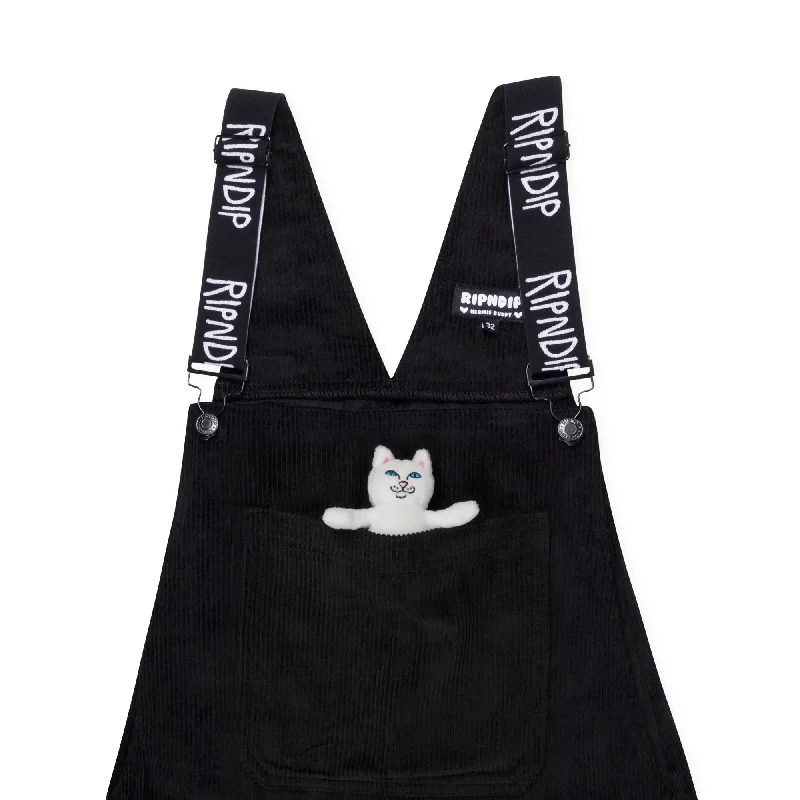 Nermy Buddy Corduroy Overalls (Black)