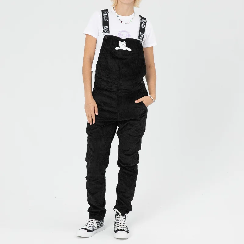 Nermy Buddy Corduroy Overalls (Black)