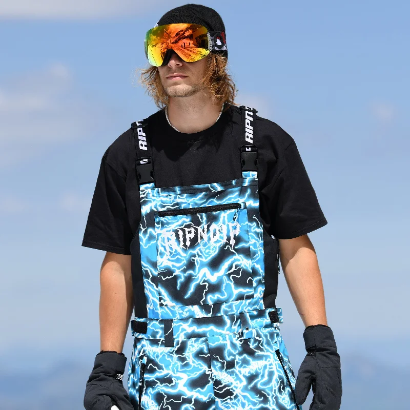 Nikola Snowboard Bib Pants (Black / Blue)