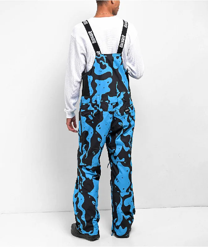 Psychedelic Snowboard Bib Pants (Blue)