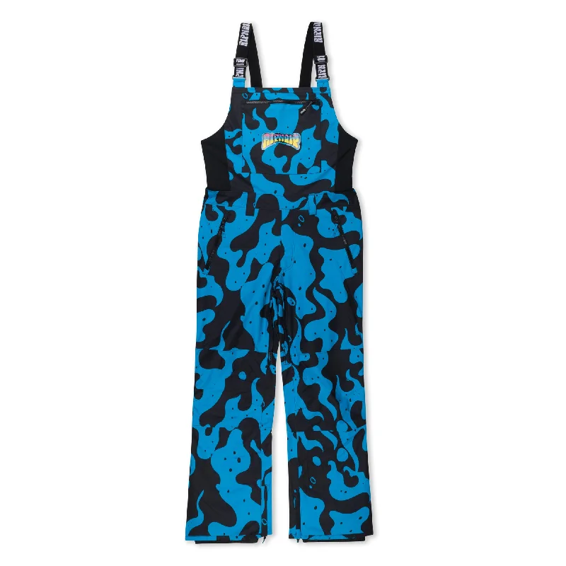 Psychedelic Snowboard Bib Pants (Blue)