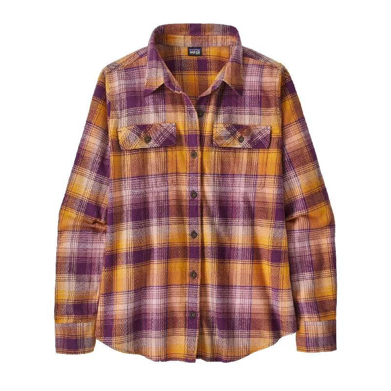 Women's Long-Sleeved Organic Cotton Midweight Fjord Flannel Shirt