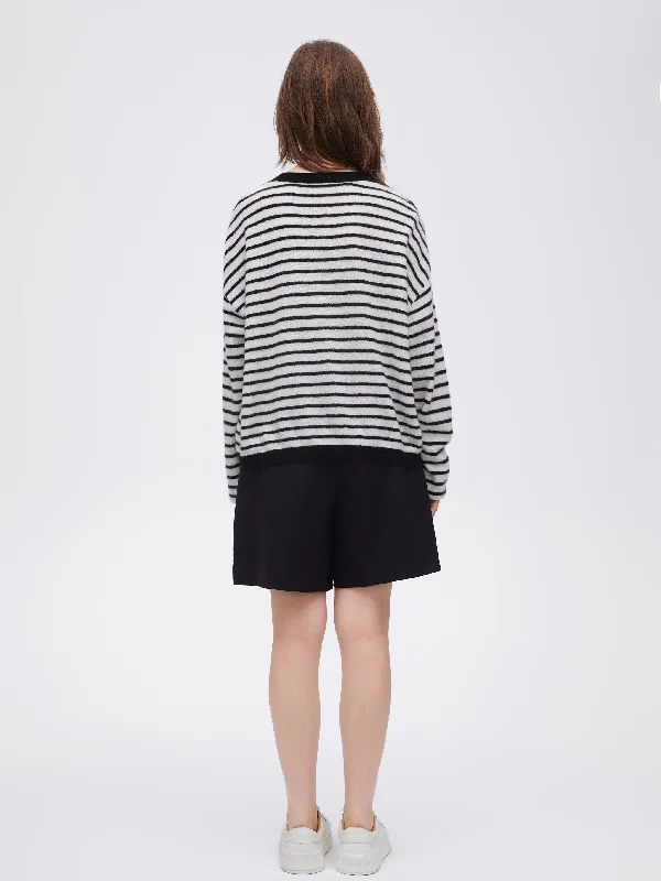 Classic black and white striped jumper