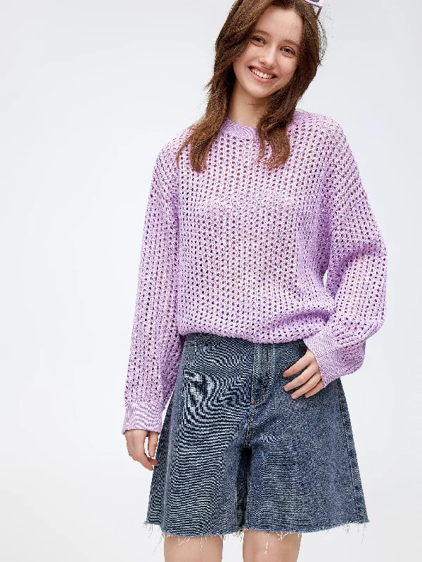 Lavender Cutout Sweater