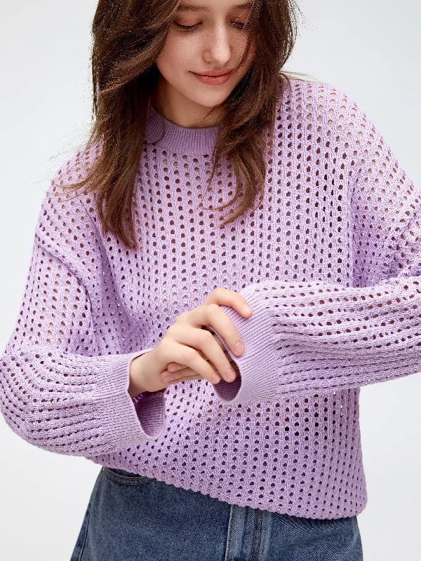 Lavender Cutout Sweater