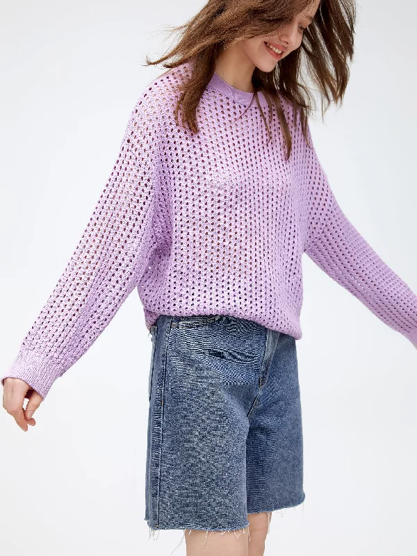 Lavender Cutout Sweater