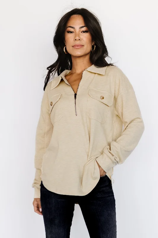 Patrick Half Zip Pullover | Honey